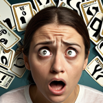 ** A frustrated person staring at a complex credit card bill, surrounded by question marks. The scene should convey confusion and the feeling of being tricked. Emphasize the "Desmitificando" (demystifying) concept visually.

**