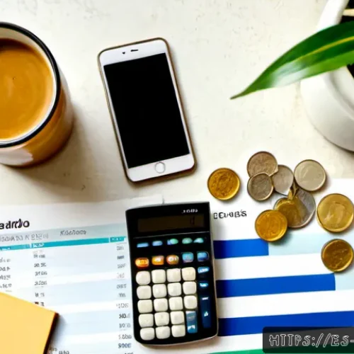 부자 되기 위한 재정 원칙 - Photorealistic overhead still life of disciplined personal finance planning in a bright Madrid apart...
